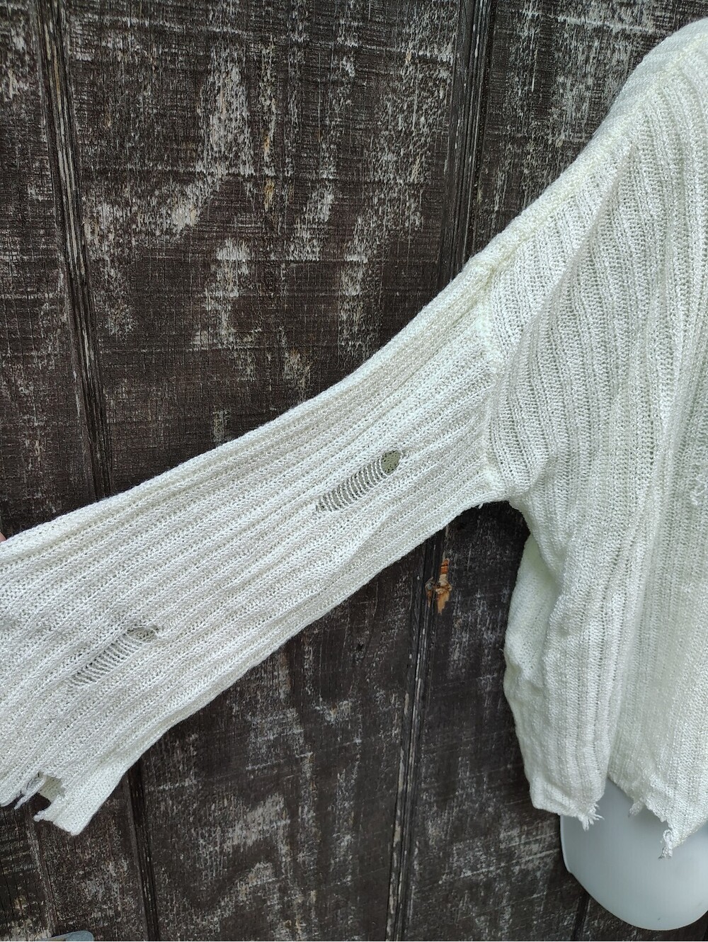 Pol Distressed Ripped Sweater Top - Picture 2 of 8
